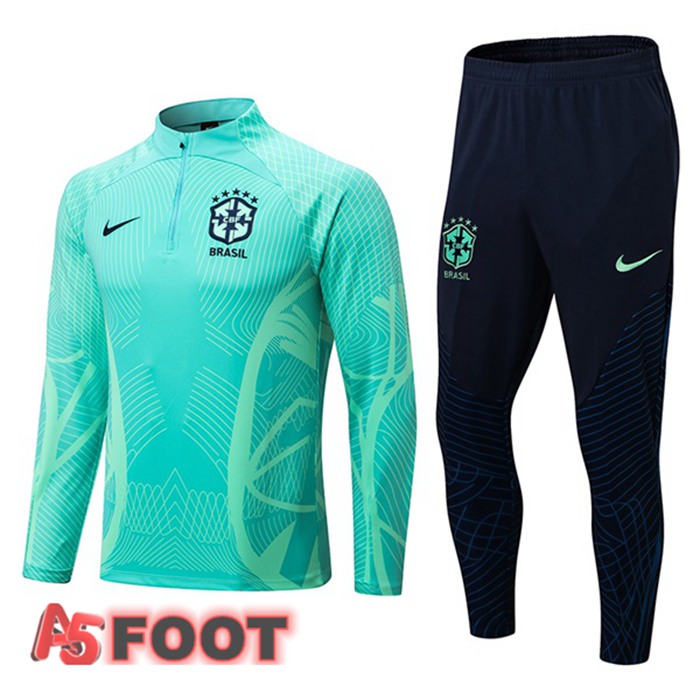 Ensemble Survetement de Foot Bresil Vert 2022/2023