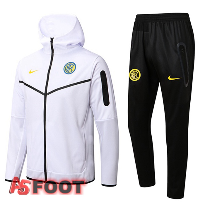 Survetement Veste A Capuche Inter Milan Blanc 2022/2023