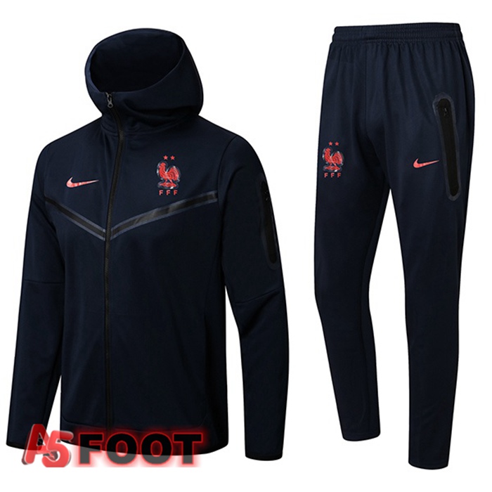 Survetement Veste A Capuche France Bleu Royal 2022/2023