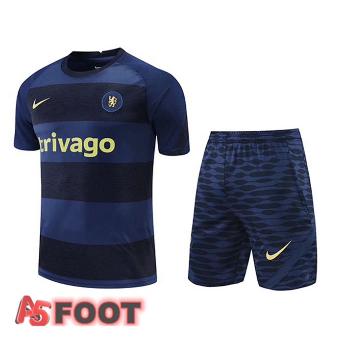 Ensemble Training T-Shirts FC Chelsea + Shorts Bleu Royal 2022/2023
