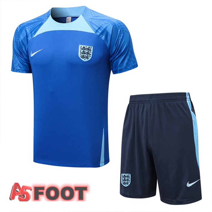 Ensemble Training T-Shirts Angleterre + Shorts Bleu 2022/2023