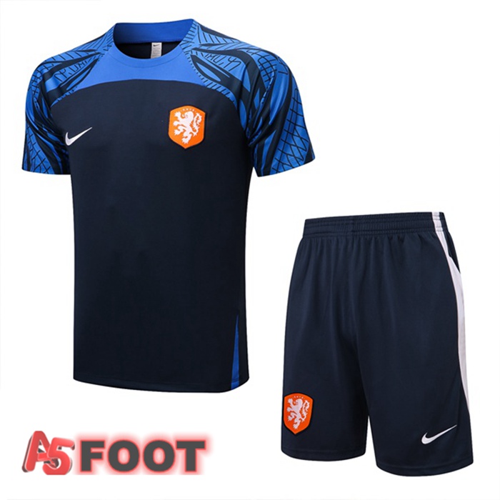 Ensemble Training T-Shirts Pays-Bas + Shorts Bleu Royal 2022/2023