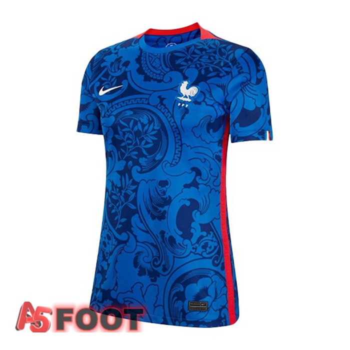 Maillot Foot Equipe de France Femme Domicile Bleu Euro Féminin 2022
