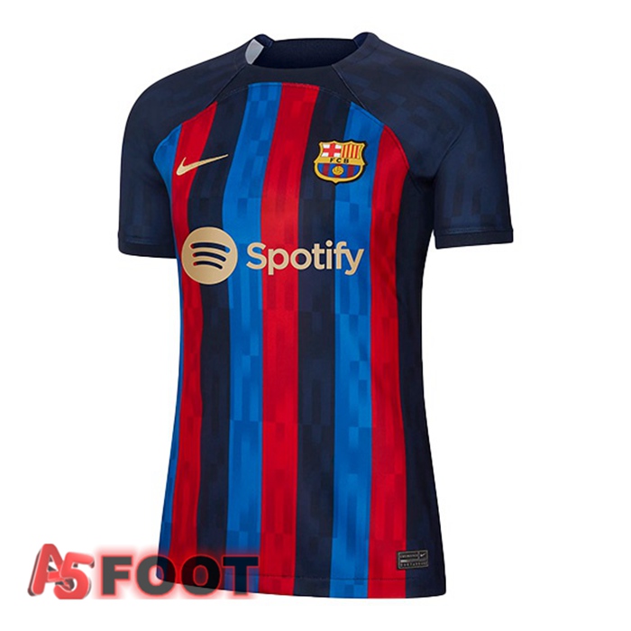 Maillot de Foot FC Barcelone Femme Domicile Rouge Bleu 2022/2023