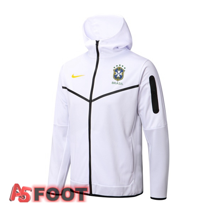 Veste A Capuche Bresil Blanc 2022/2023