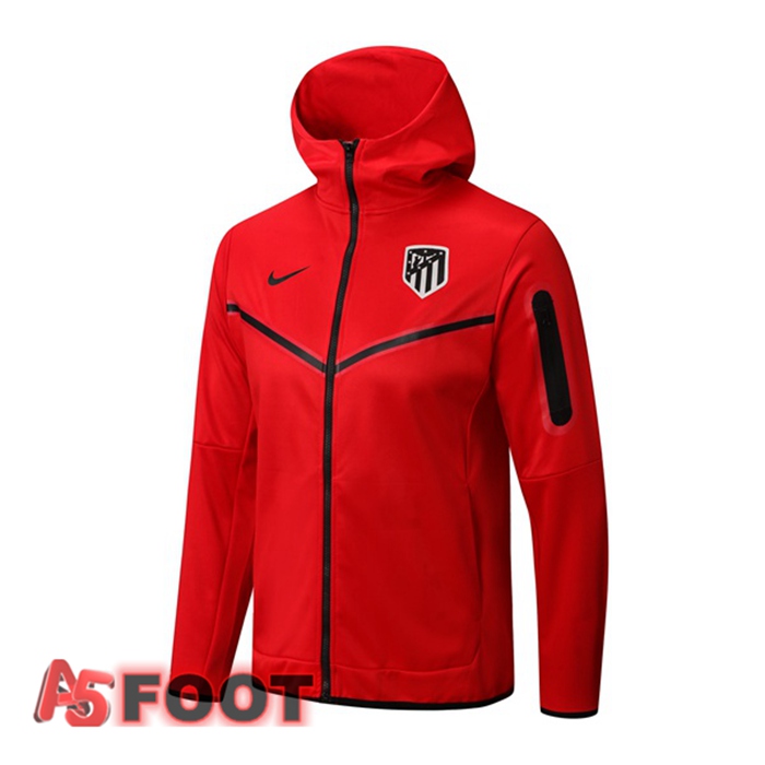 Veste A Capuche Atletico Madrid Rouge 2022/2023