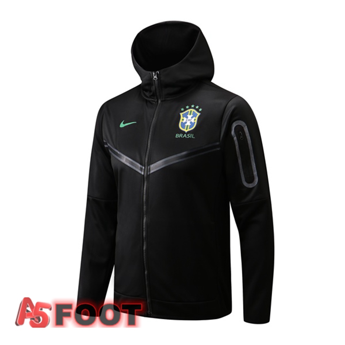 Veste A Capuche Bresil Noir 2022/2023