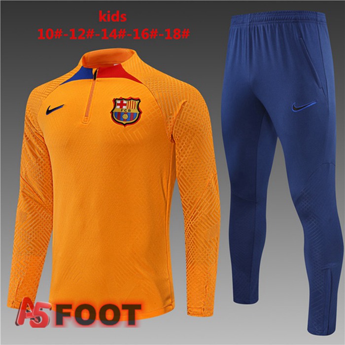 Survetement De Foot FC Barcelone Enfant Jaune 22/23