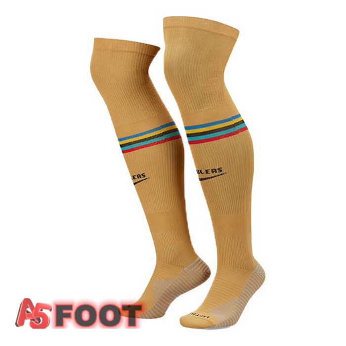 Chaussettes De Foot FC Barcelone Exterieur Jaune 22/23