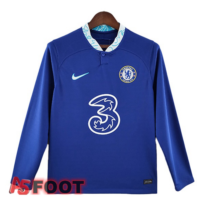Maillot de Foot FC Chelsea Domicile Manche Longue Bleu 2022/2023