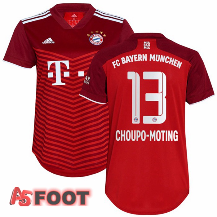 Maillot Bayern Munich (Choupo-Moting 13) Femme Domicile Rouge 2021/22