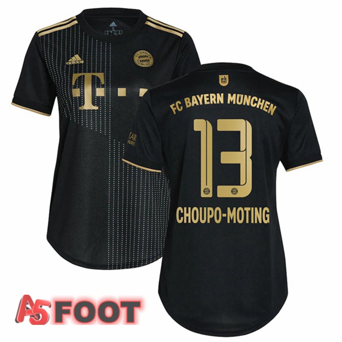 Maillot Bayern Munich (Choupo-Moting 13) Femme Exterieur Noir 2021/22