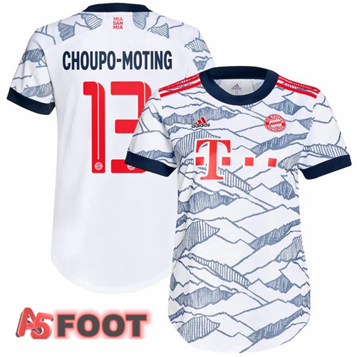 Maillot Bayern Munich (Choupo-Moting 13) Femme Third Blanc 2021/22