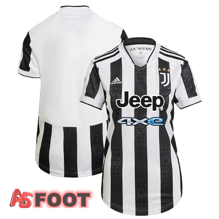 Maillot De Foot Juventus Femme Domicile Noir/Blanc 2021/2022