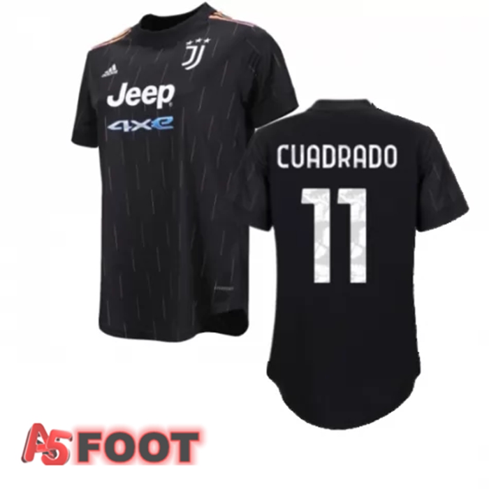 Maillot Juventus (CUADRADO 11) Femme Exterieur Noir 2021/2022
