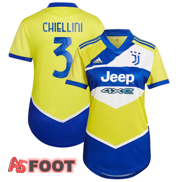 Maillot Juventus (CHIELLINI 3) Femme Third Jaune 2021/2022