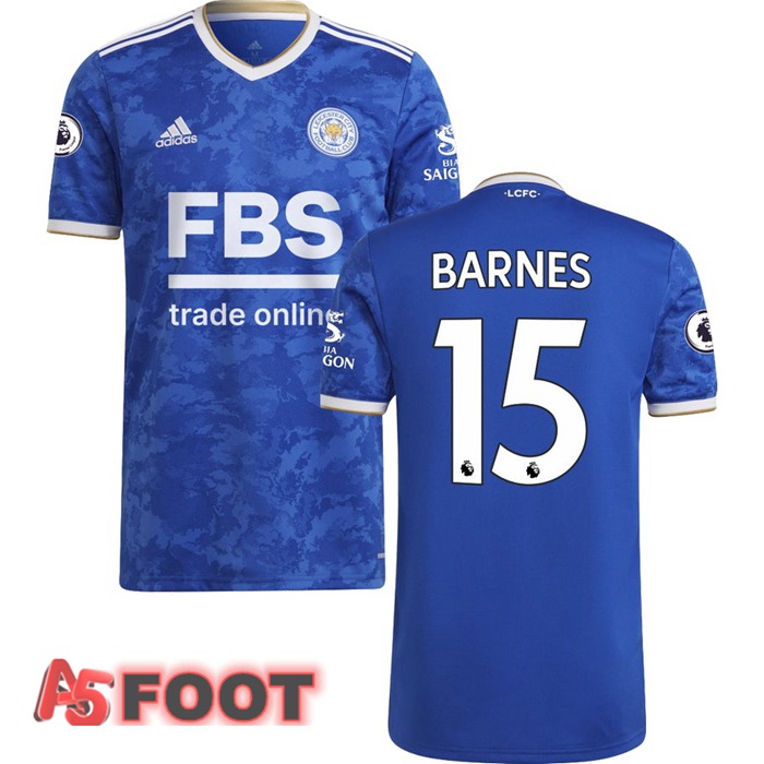 Maillot Leicester City (BARNES 15) Domicile Bleu 2021/2022