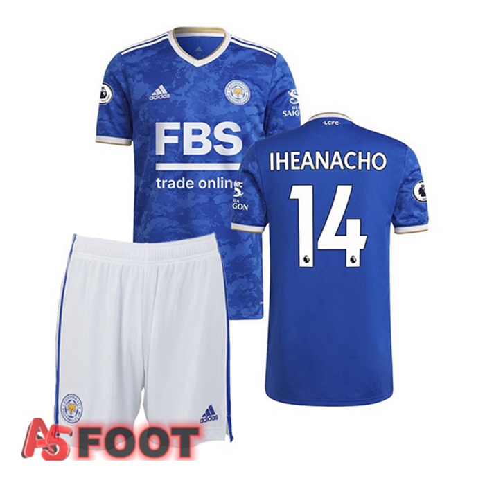 Maillot Leicester City (IHEANACHO 14) Enfant Domicile Bleu 2021/22