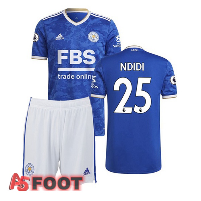 Maillot Leicester City (NDIDI 25) Enfant Domicile Bleu 2021/22