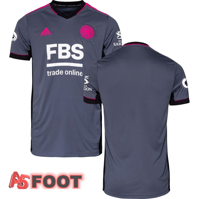 Maillot De Foot Leicester City FC Third Gris Foncé 2021/2022