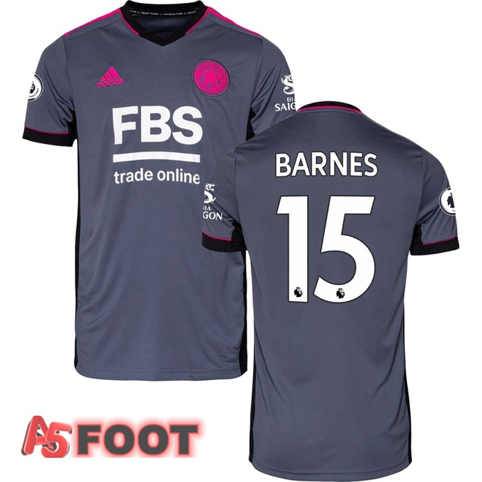 Maillot Leicester City (BARNES 15) Third Gris Foncé 2021/2022