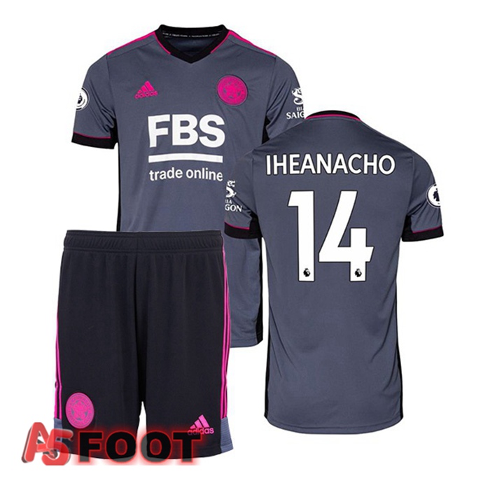 Maillot Leicester City (IHEANACHO 14) Enfant Third Gris 2021/22