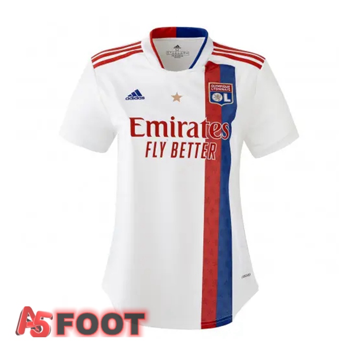 Maillot Olympique Lyon Femme Domicile Blanc 2021/2022