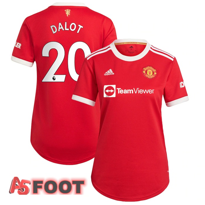 Maillot Manchester United (Dalot 20) Femme Domicile Rouge 2021/2022