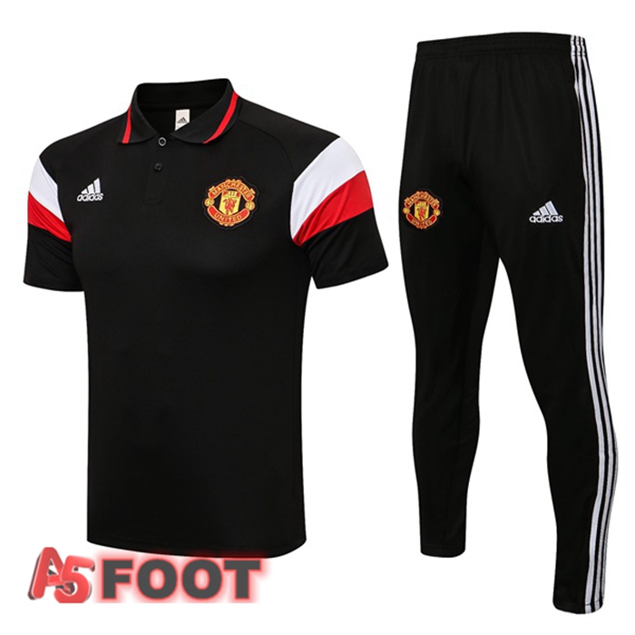 Polo de Foot Manchester United + Pantalon Noir 2021/2022