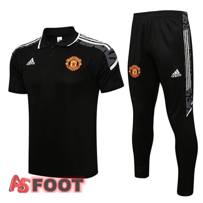 Polo de Foot Manchester United + Pantalon Noir 2021/2022