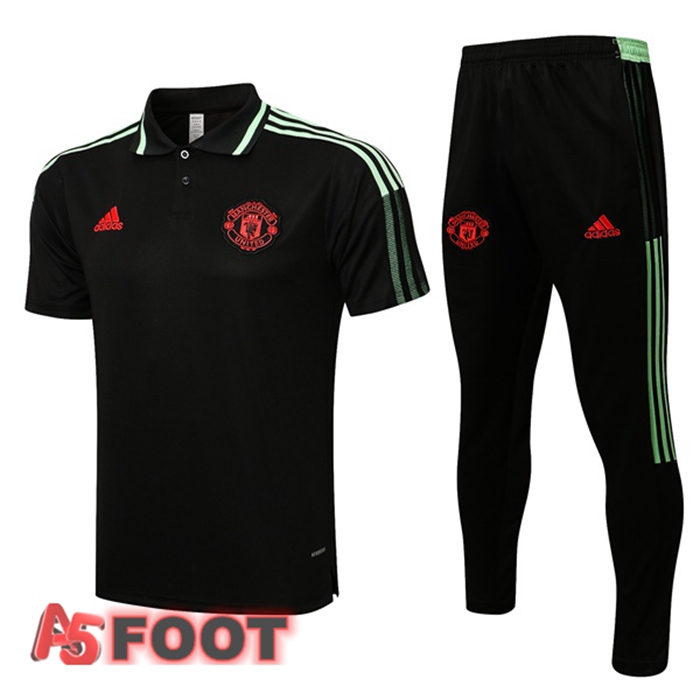 Polo de Foot Manchester United + Pantalon Noir 2021/2022