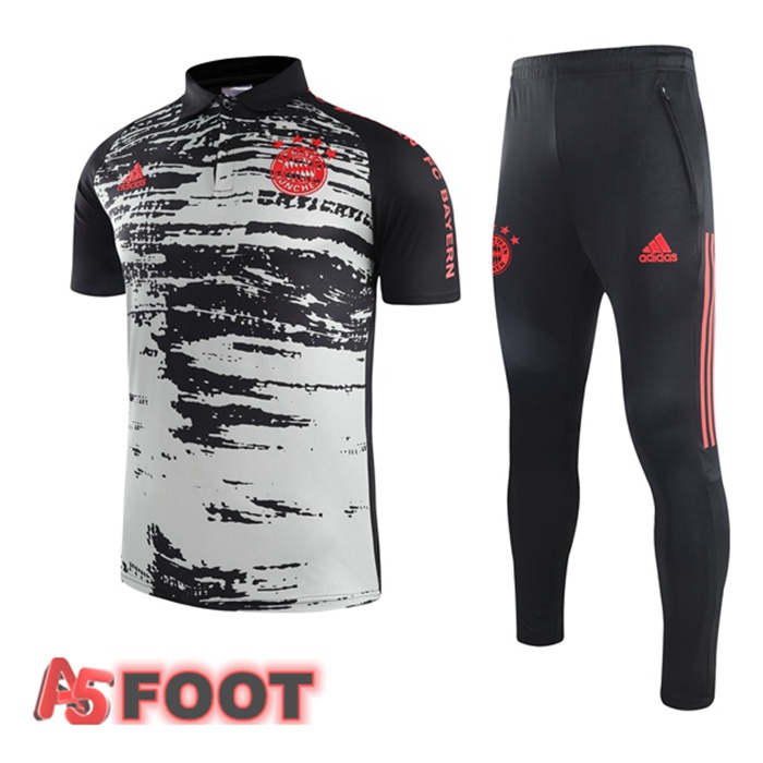 Polo de Foot Bayern Munich + Pantalon Gris Noir 2021/2022