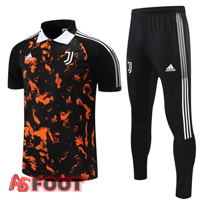 Polo de Foot Juventus + Pantalon Noir Jaune 2021/2022