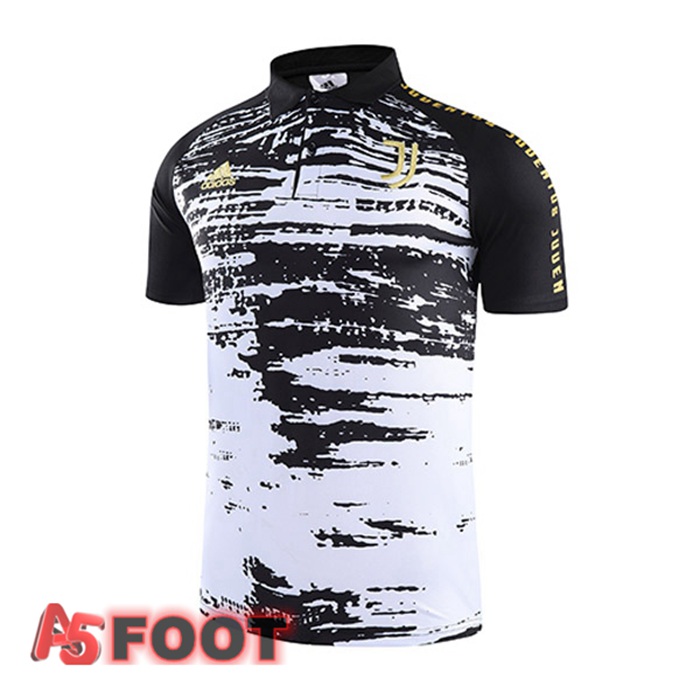 Polo de Foot Juventus Blanc Noir 2021/2022