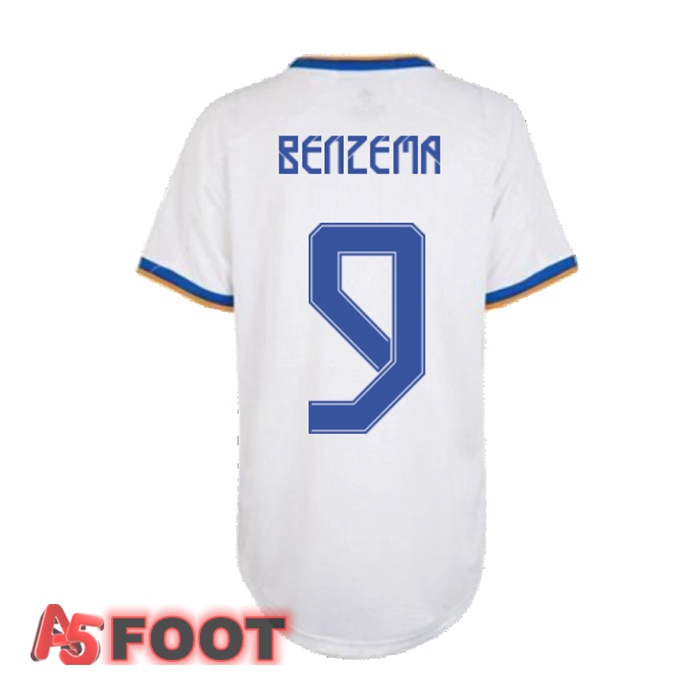 Maillot Real Madrid (BENZEMA 9) Femme Domicile Blanc 2021/2022