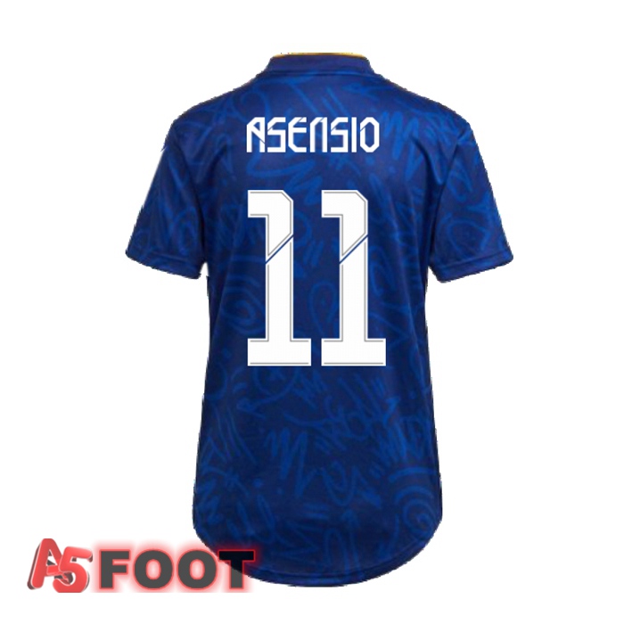 Maillot Real Madrid (ASENSIO 11) Femme Exterieur Bleu 2021/2022