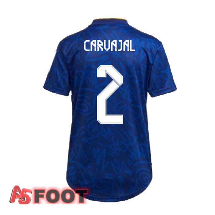 Maillot Real Madrid (DANI CARVAJAL 2) Femme Exterieur Bleu 2021/2022