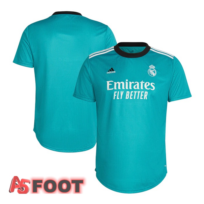 Maillot de Foot Real Madrid Femme Third Bleu Vert 2021/2022