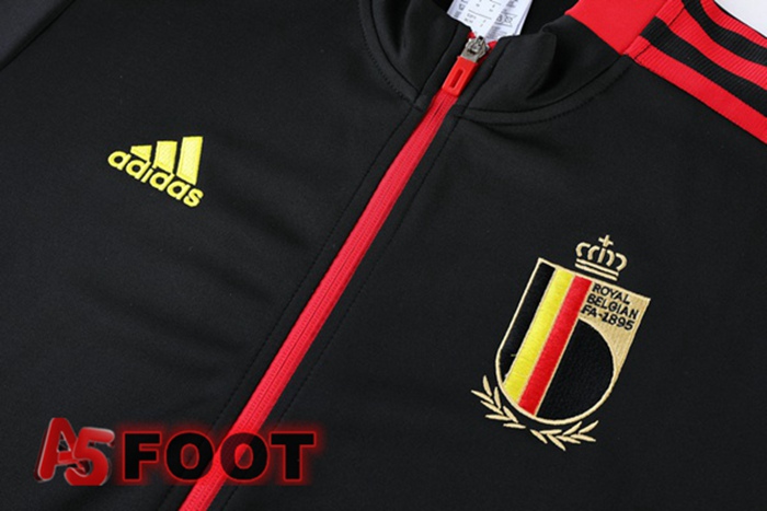 Veste Survetement de Foot Belgique Noir 2021/2022