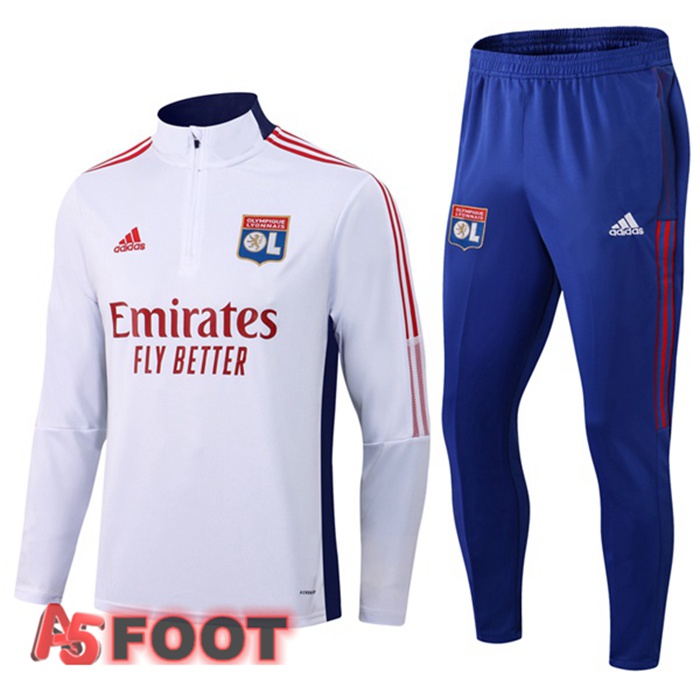 Survetement de Foot Lyon OL Blanc 2021/2022