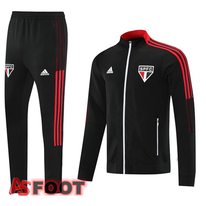 Veste Survetement de Foot Sao Paulo FC Noir 2021/2022