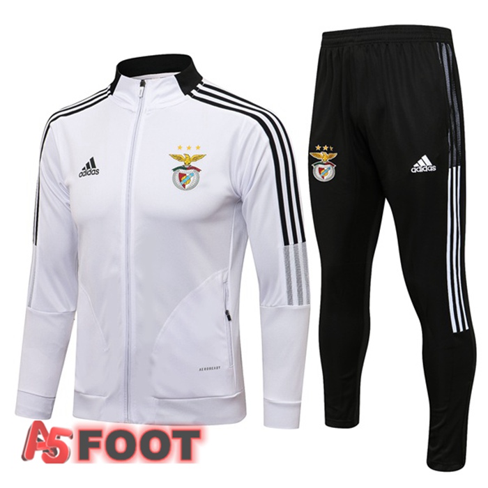 Veste Survetement de Foot S.L Benfica Blanc 2021/2022