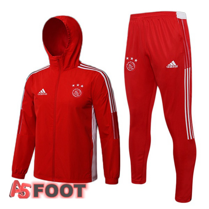 Veste A Capuche Survetement de Foot AFC Ajax Rouge 2021/2022