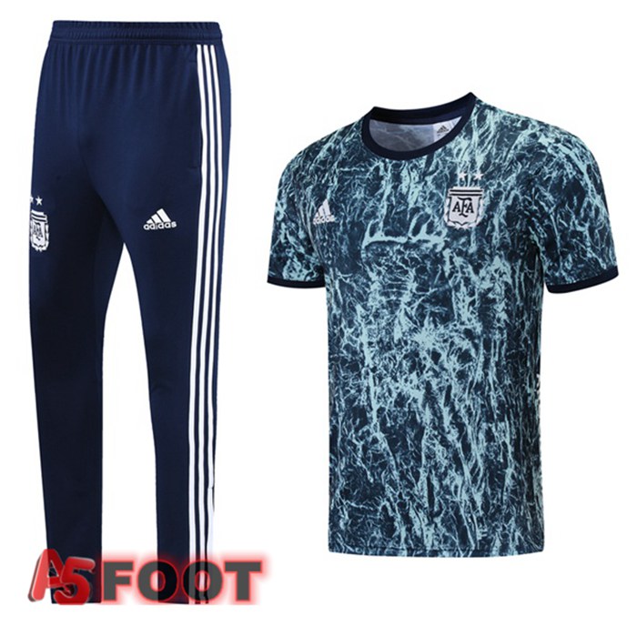 Training T-Shirts Argentine + Pantalon Bleu 2021/2022