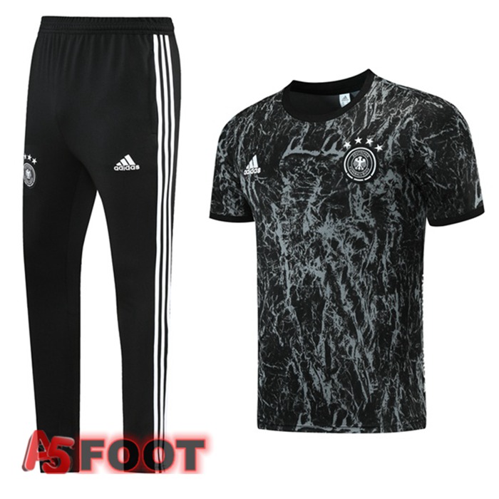 Training T-Shirts Allemagne + Pantalon Noir 2021/2022