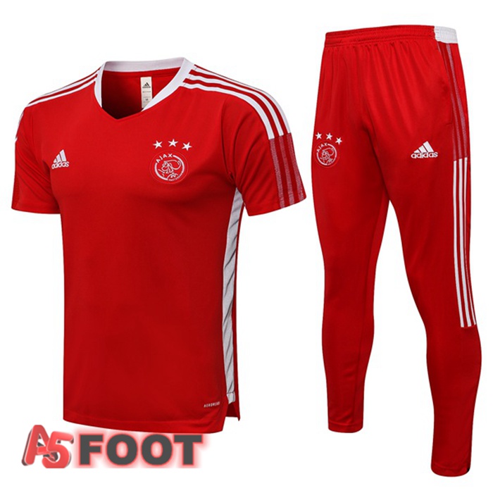 Training T-Shirts AFC Ajax + Pantalon Rouge 2021/2022