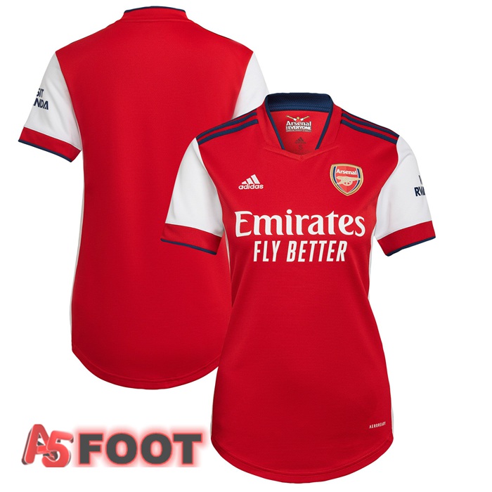 Maillot De Foot FC Arsenal Femme Domicile Rouge/Blanc 2021/2022