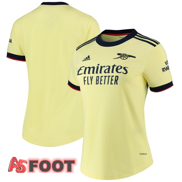 Maillot De Foot FC Arsenal Femme Exterieur Jaune 2021/2022