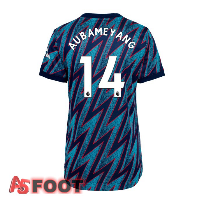Maillot FC Arsenal (AUBAMEYANG 14) Femme Third Bleu 2021/2022