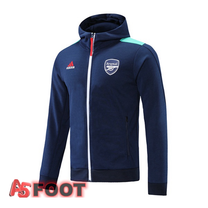 Veste A Capuche Arsenal Bleu Royal 2021/2022
